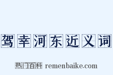 驾幸河东近义词是什么意思的图片